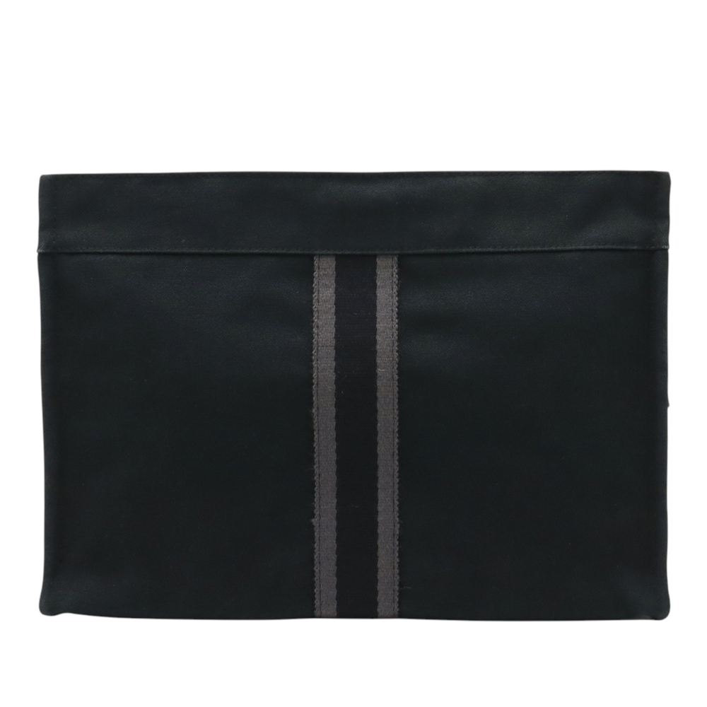 Pre-Loved Hermes Canvas Fourre Tout Clutch